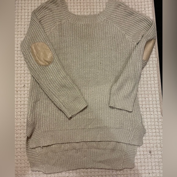 Gold metallic sweater with elbow pads - Picture 5 of 5